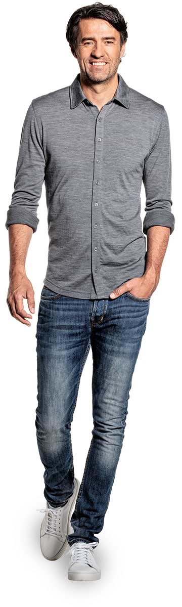 Joe Shirt Button Up Harvard Grey