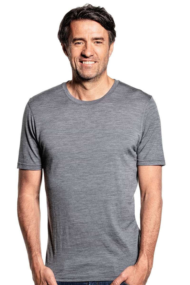 T-Shirt mit Rundhals in Grau