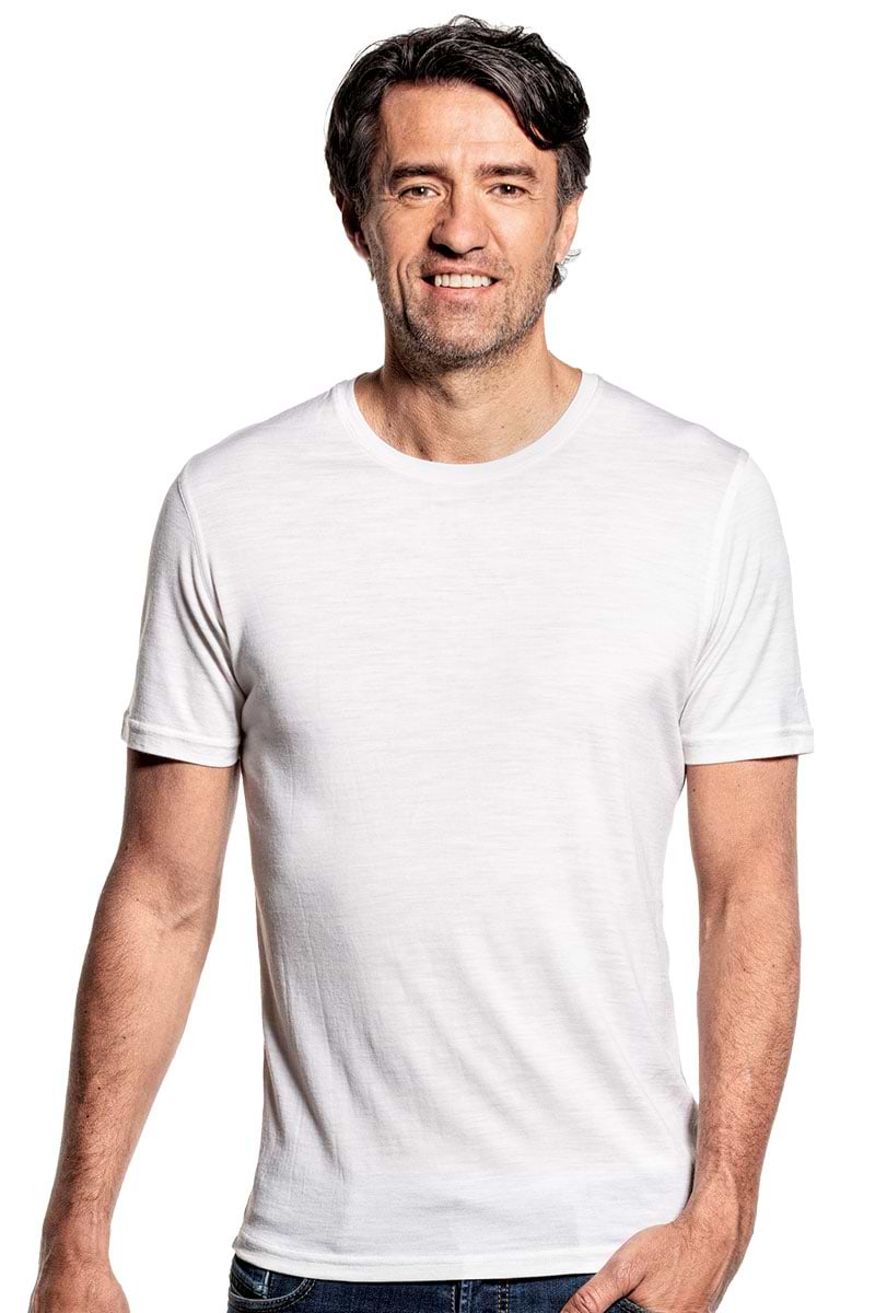 Merino T-Shirt mit Rundhals Weiß