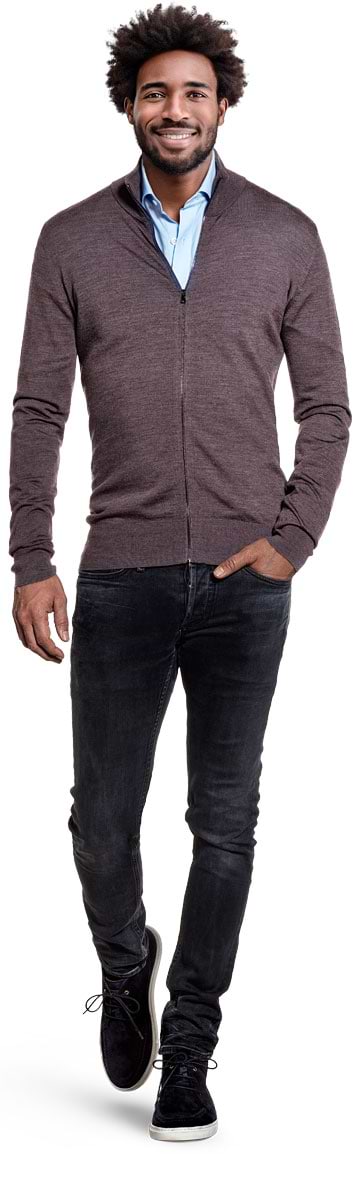 Joe Riva Cardigan Zip Interesting