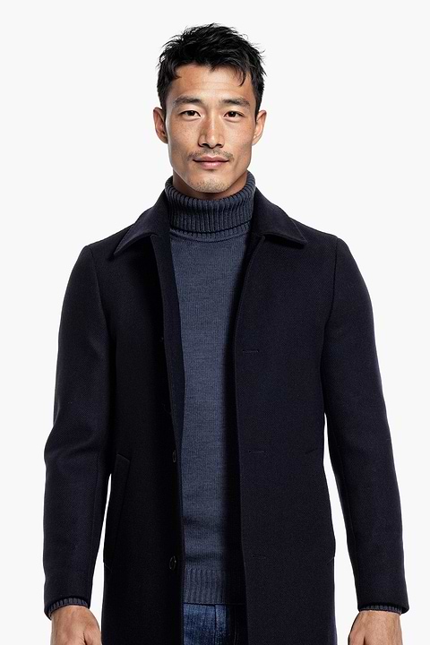 Overcoat Navy Blue - Base Image