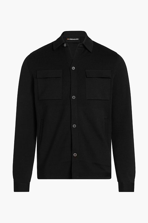Overshirt Knitted Deep Black - Base Image