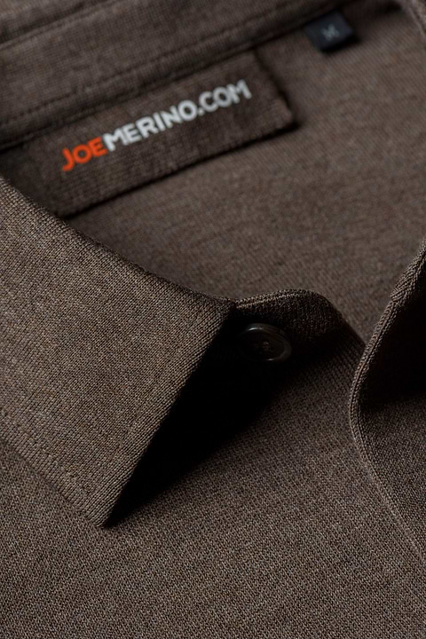 Overshirt Knitted Tobacco Brown - Base Image