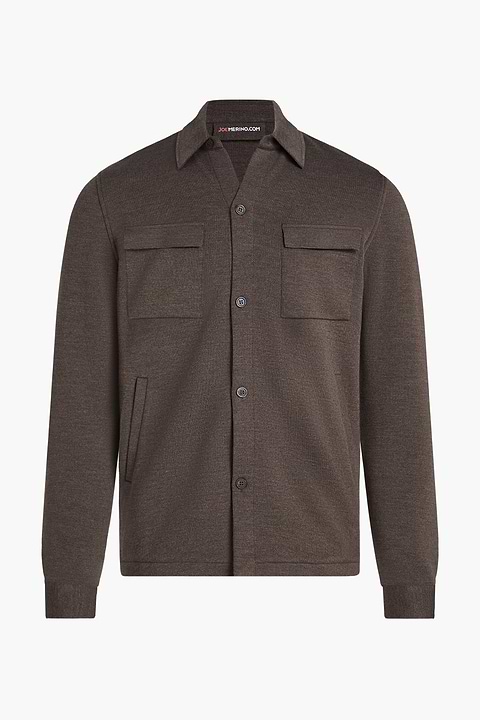 Overshirt Knitted Tobacco Brown - Base Image
