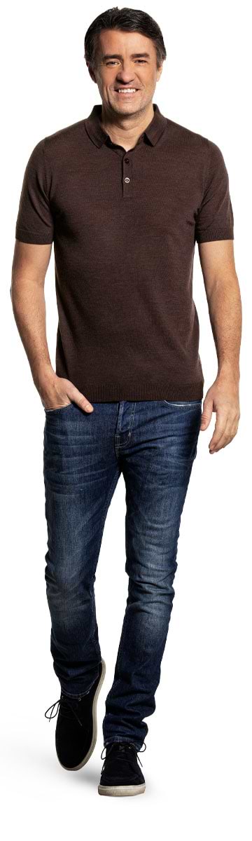 Riva Buttons Short Sleeve Pure Chocolate