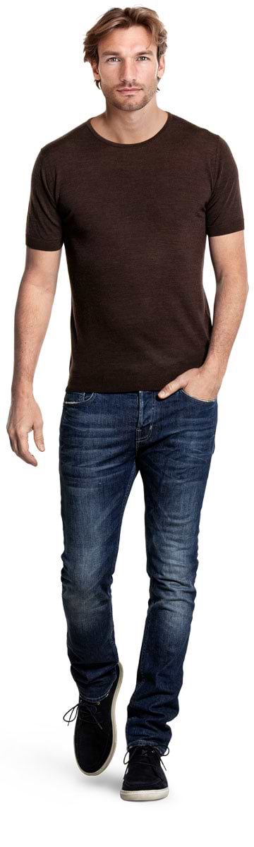 Riva Crew Short Sleeve Pure Chocolate