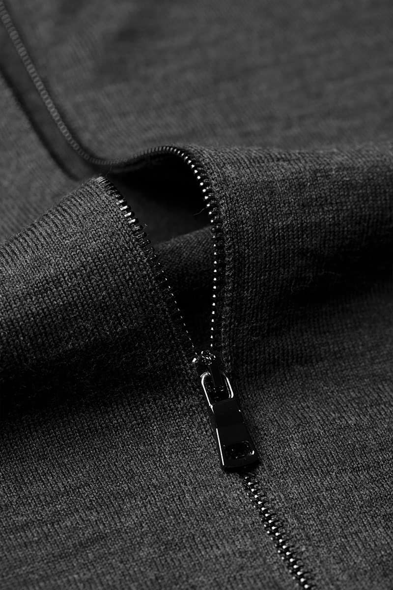 Joe Riva Cardigan Zip Antracite Grey