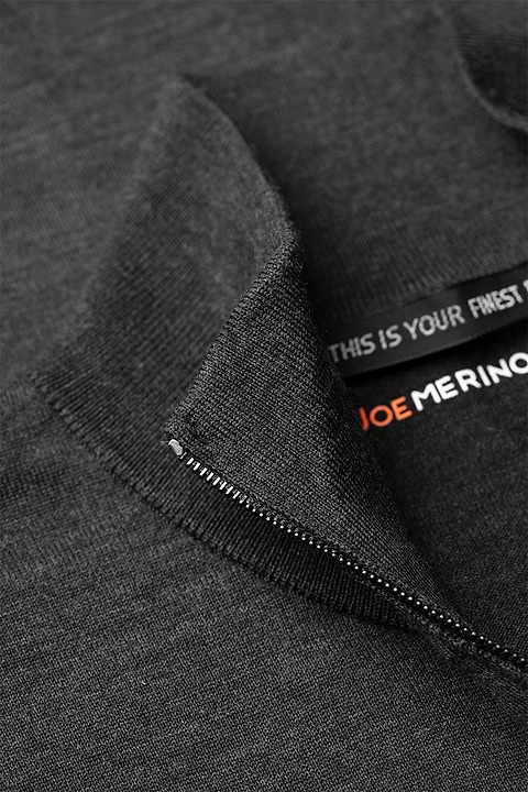 Joe Riva Cardigan Zip Antracite Grey - Base Image