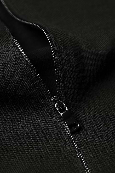Joe Riva Cardigan Zip Deep Black - Base Image