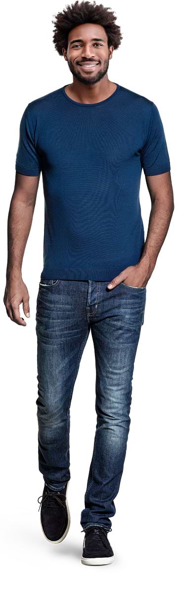 Joe Riva Crew Short Sleeve Bright Navy