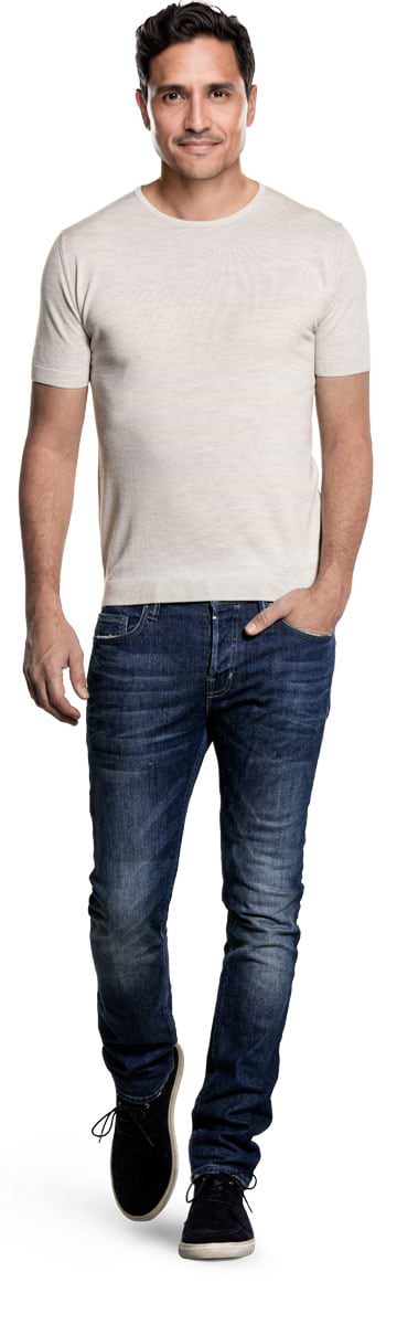 Riva Crew Short Sleeve Clean Cement