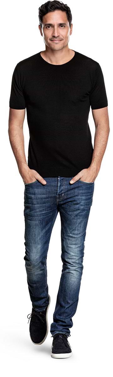 Joe Riva Crew Short Sleeve Deep Black