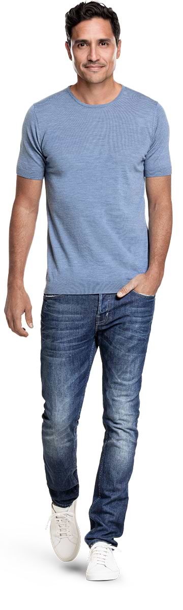 Riva Crew Short Sleeve Ice Blue
