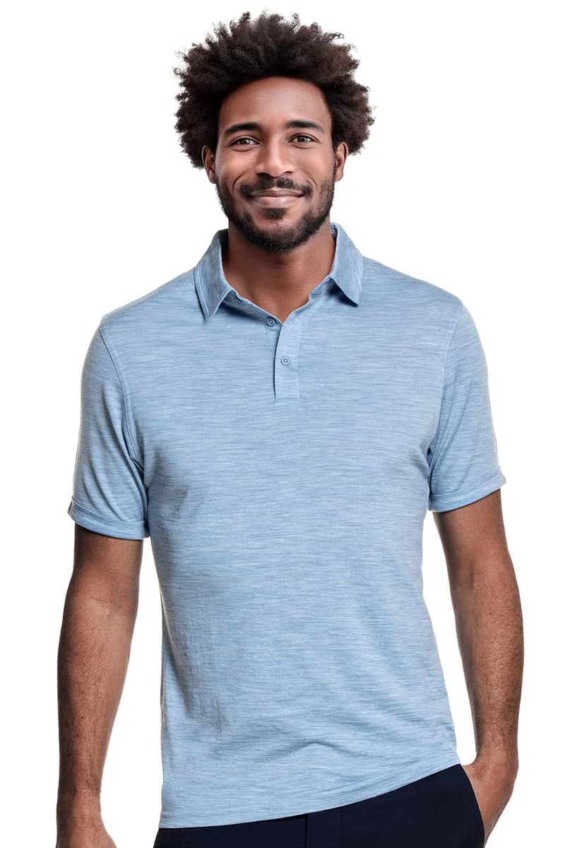 Shirt Polo Short Sleeve Glacier Blue
