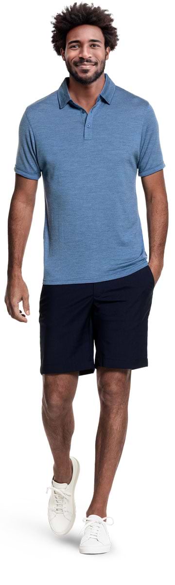 Shirt Polo Short Sleeve Yacht Blue