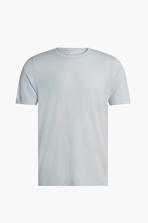 Shirt Round Neck Wool Ramie Silver Sky - Base Image