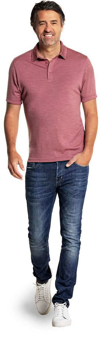 Shirt Polo Short Sleeve Peruvian Pink