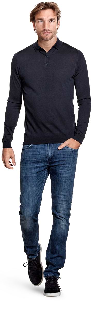 Riva Buttons Long Sleeve True Navy