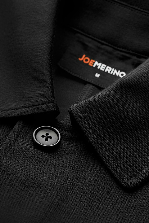 Travel Overshirt Deep Black - Base Image