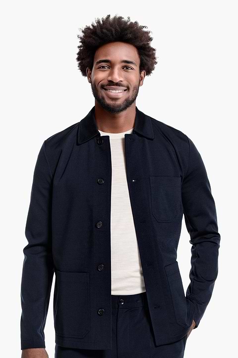 Travel Overshirt Deep Navy - Base Image