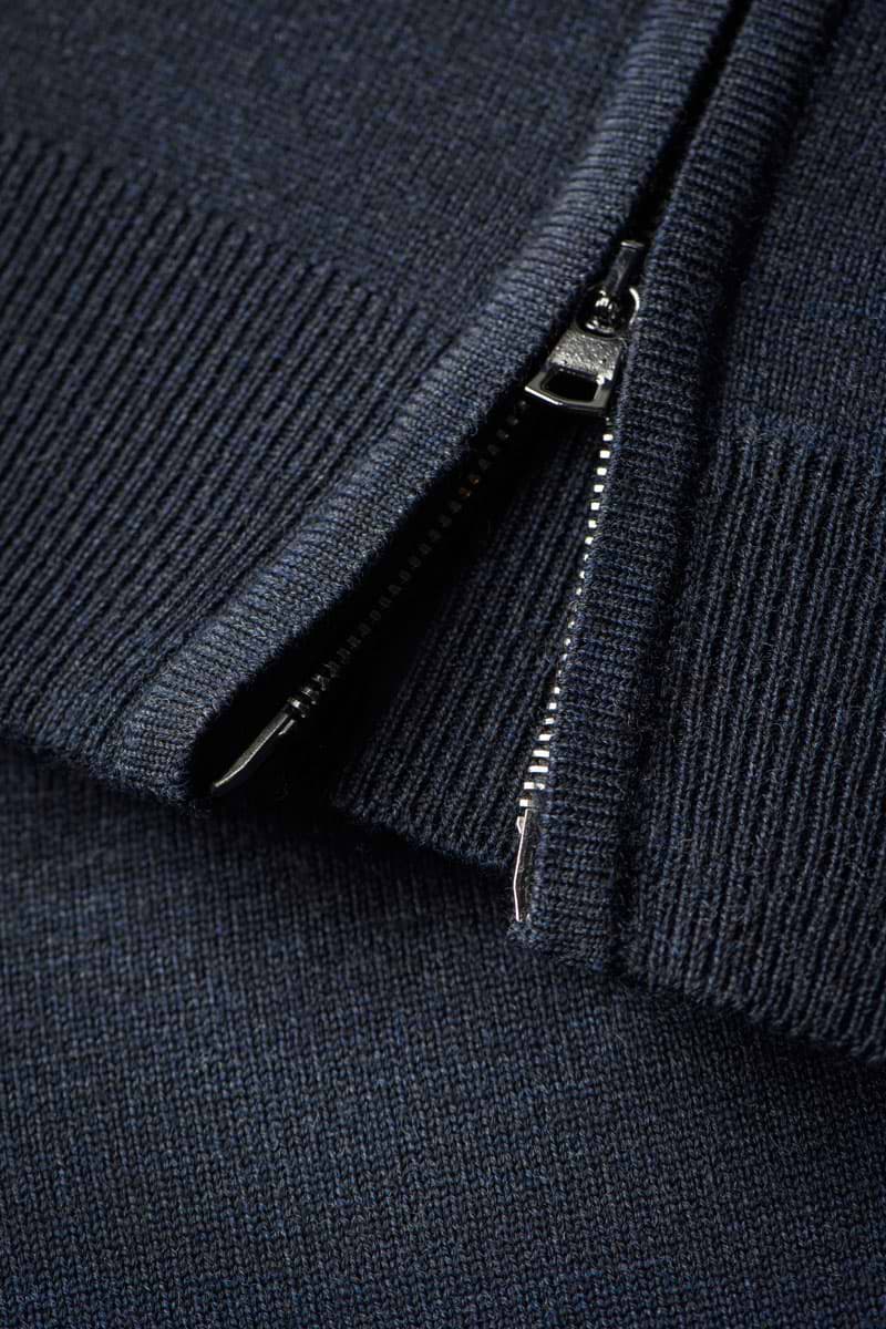 Joe Cardigan 2-Way Zip Blue Whale