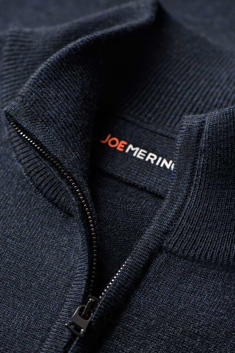 Joe Cardigan 2-Way Zip Blue Whale