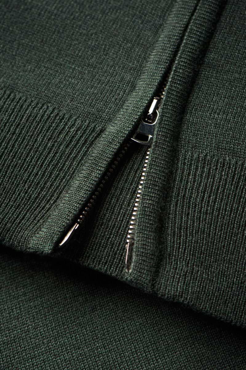 Joe Cardigan 2-Way Zip British Green