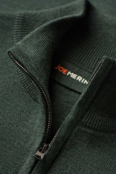 Joe Cardigan 2-Way Zip British Green - Base Image