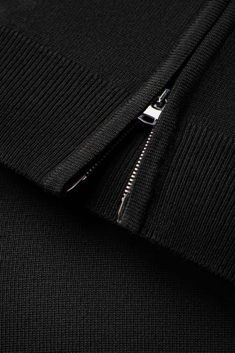 Joe Cardigan 2-Way Zip Deep Black