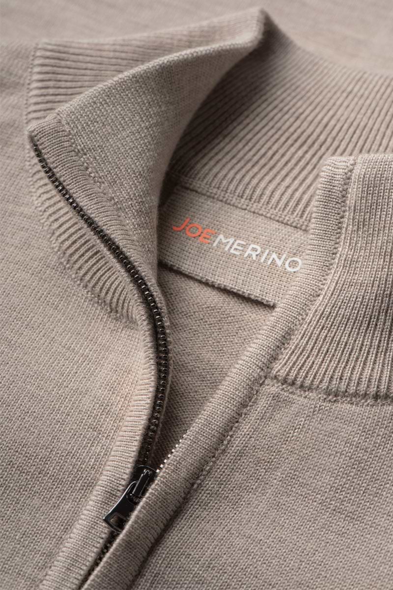 Joe Cardigan 2-Way Zip Desert Beige