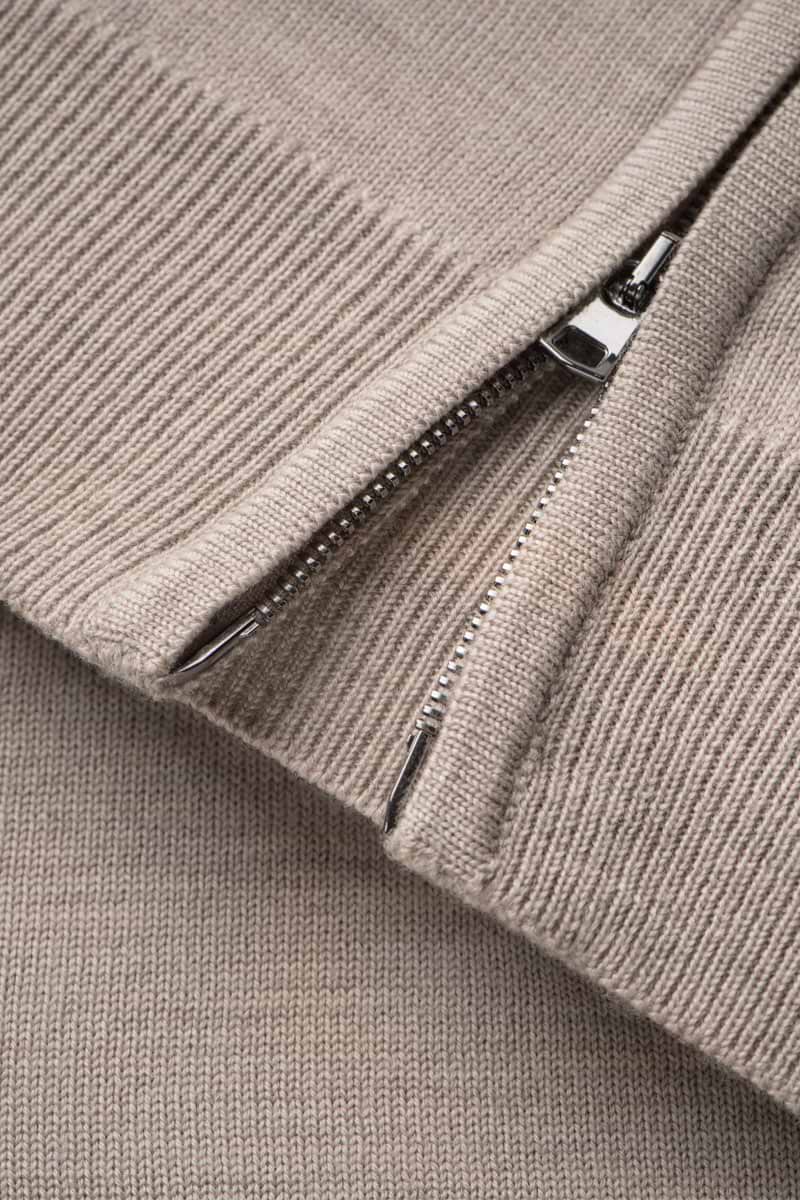 Joe Cardigan 2-Way Zip Desert Beige