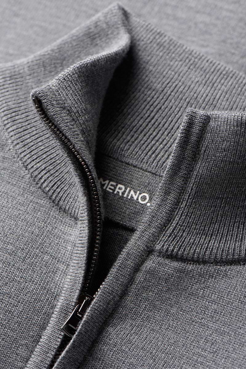 Joe Cardigan 2-Way Zip Harvard Grey