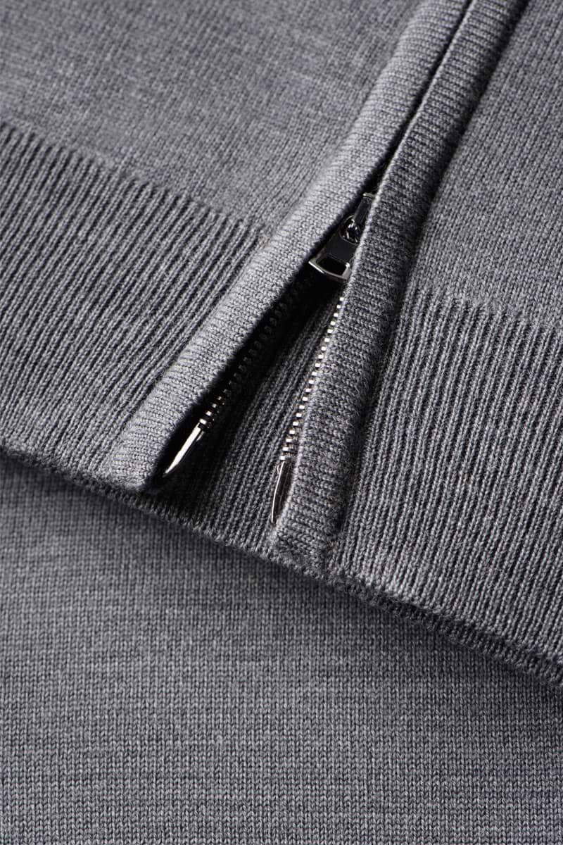 Joe Cardigan 2-Way Zip Harvard Grey