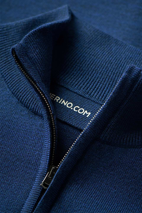 Joe Cardigan 2-Way Zip New Navy - Base Image
