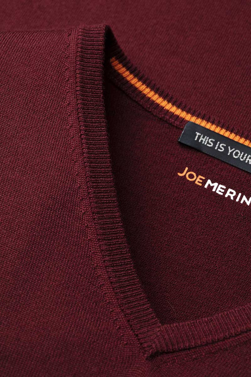 Joe V-neck Extra Long Barolo
