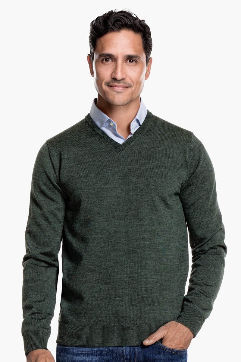 V-Neck Heavy British Green