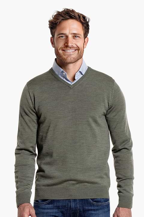 V-Neck Heavy Million Dollar Green - Base Image