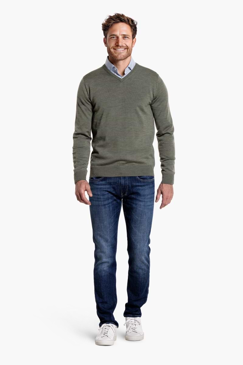 V-Neck Heavy Million Dollar Green