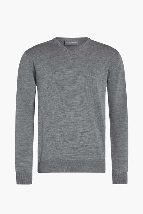 V-Neck Heavy Silver Grey - Base Image