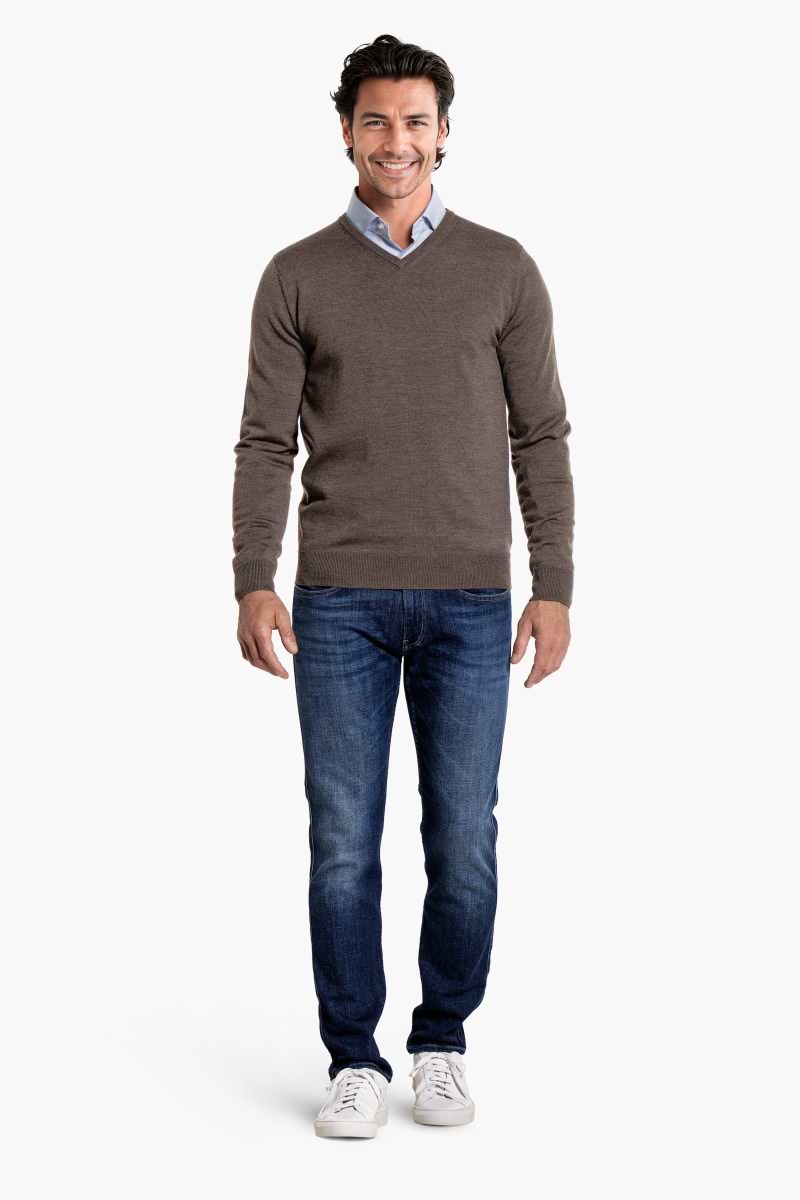 V-Neck Heavy Tobacco Brown