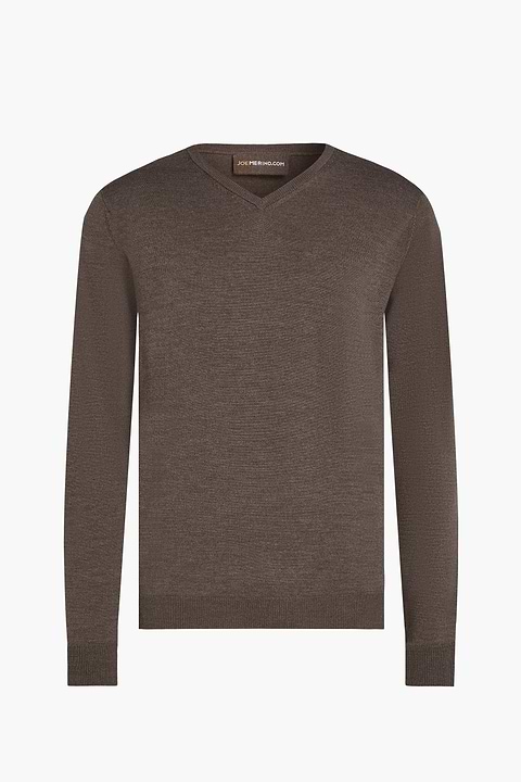 V-Neck Heavy Tobacco Brown - Base Image
