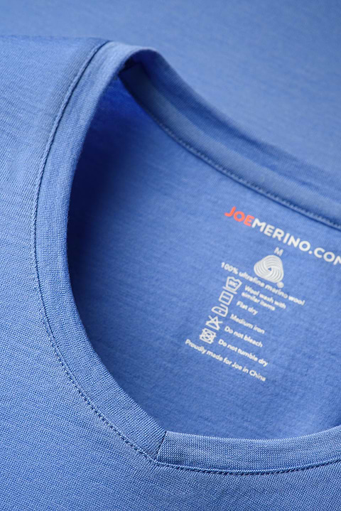 Shirt V-Neck Valencia Blue - Base Image