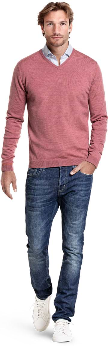 Joe V-Neck Peruvian Pink
