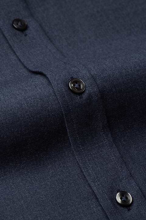 Brushed Woven Shirt Midnight Blue - Base Image