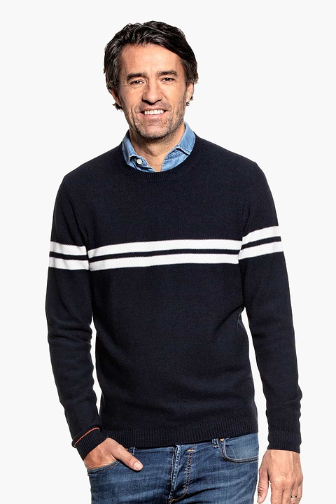 Bee Two Stripes All Over True Navy - Base Image