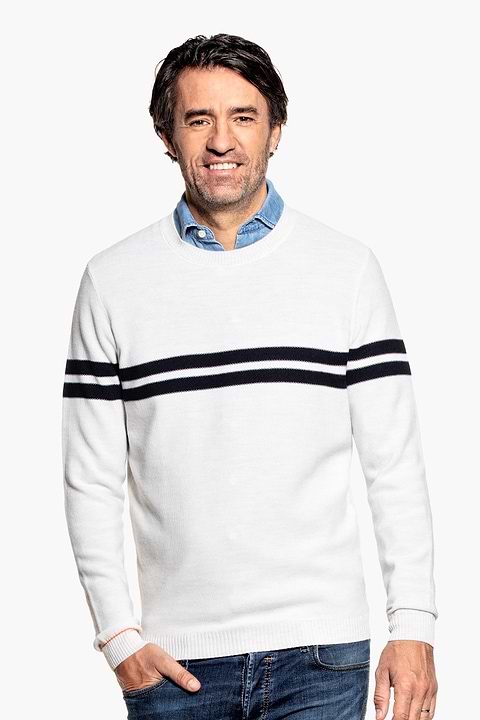 Bee Two Stripes All Over Wool White  - Base Image