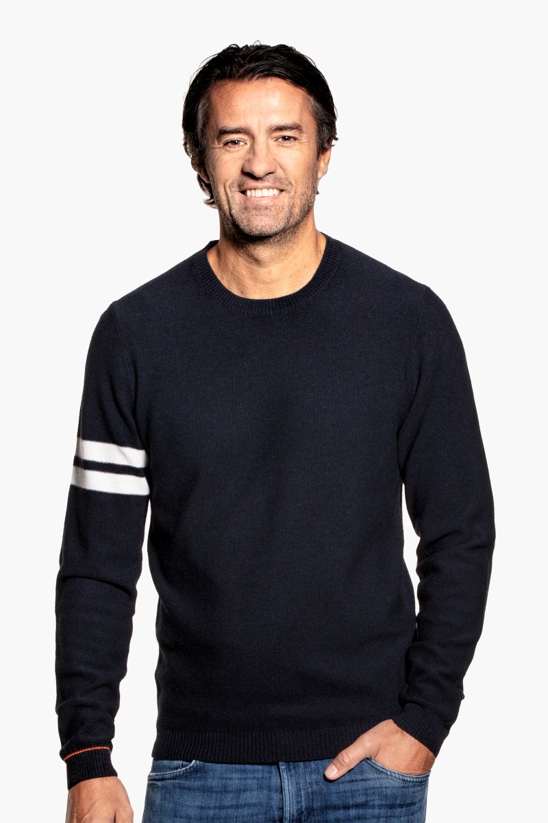 Bee Striped Sleeve True Navy
