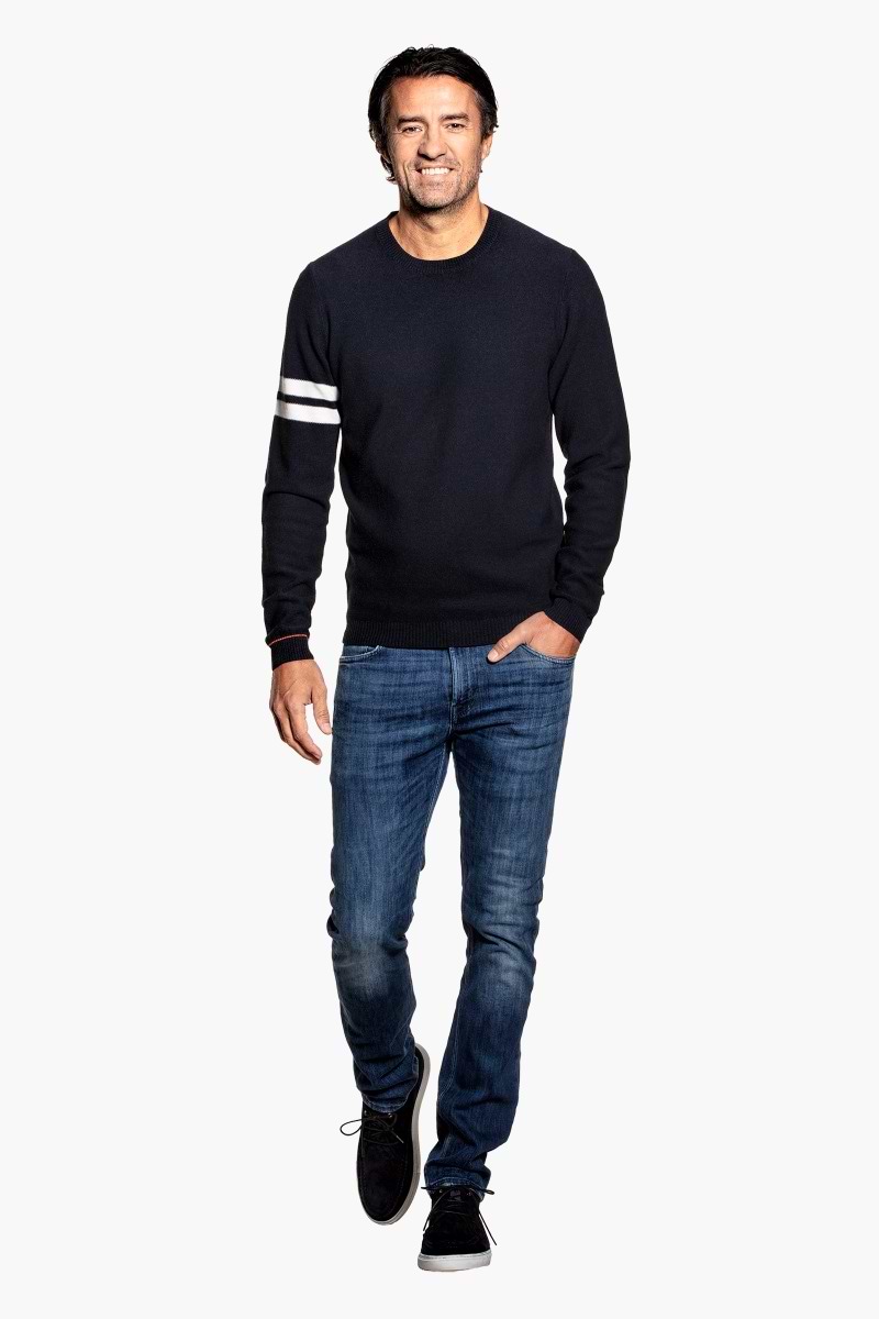 Bee Striped Sleeve True Navy