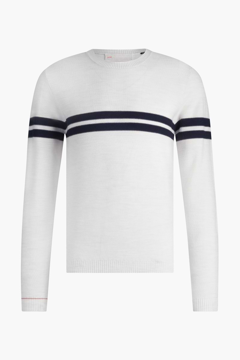 Bee Two Stripes All Over Wool White 