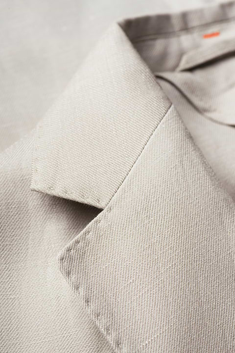 Wool Linen Blazer Light Beige - Base Image